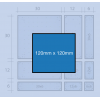 Placa 120mm x 120mm 8 Leds SMD 2835 2W 24V 